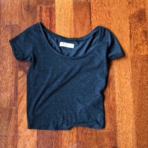 Dark grey crop top
